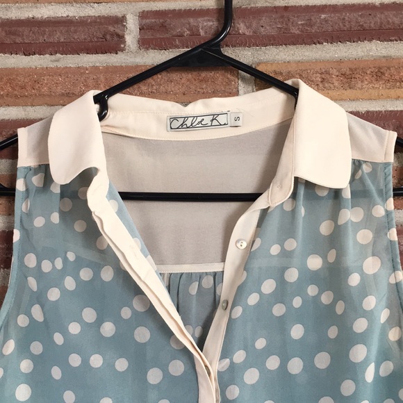 Blue/cream Blouse - Picture 2 of 4